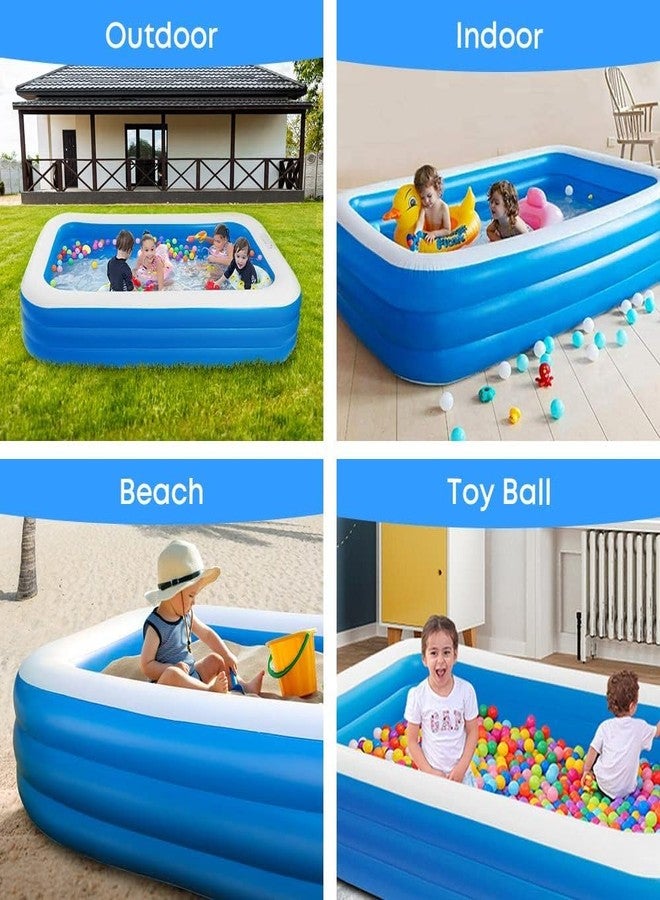 BROCCOLIN Inflatable Swimming Pool for Kids and Adults, Family-Sized Rectangular Pool, Durable PVC Outdoor for Backyard, Easy to Set Up, Summer Water Fun Pool for Children and Toddlers - Image 3
